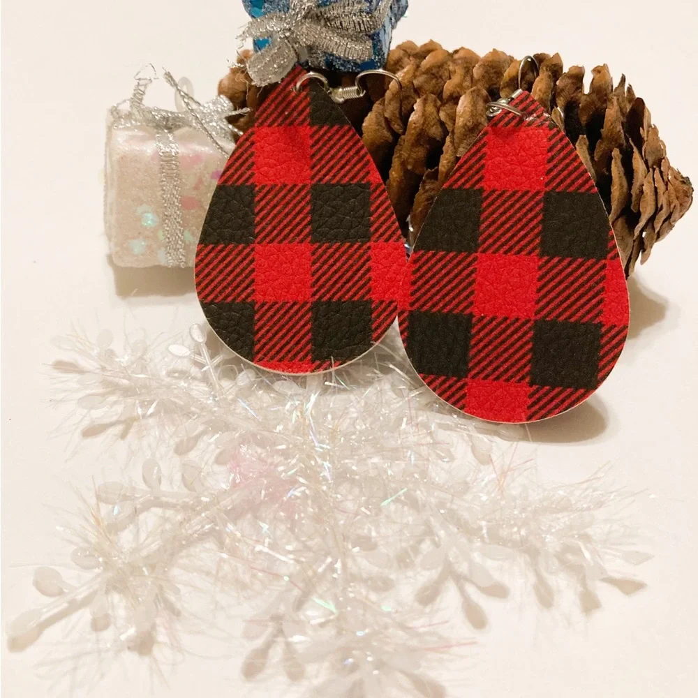HONEY AND ROSES Women's Valentine's Day Plaid Earrings,‎ Great Jewelry Gifts!